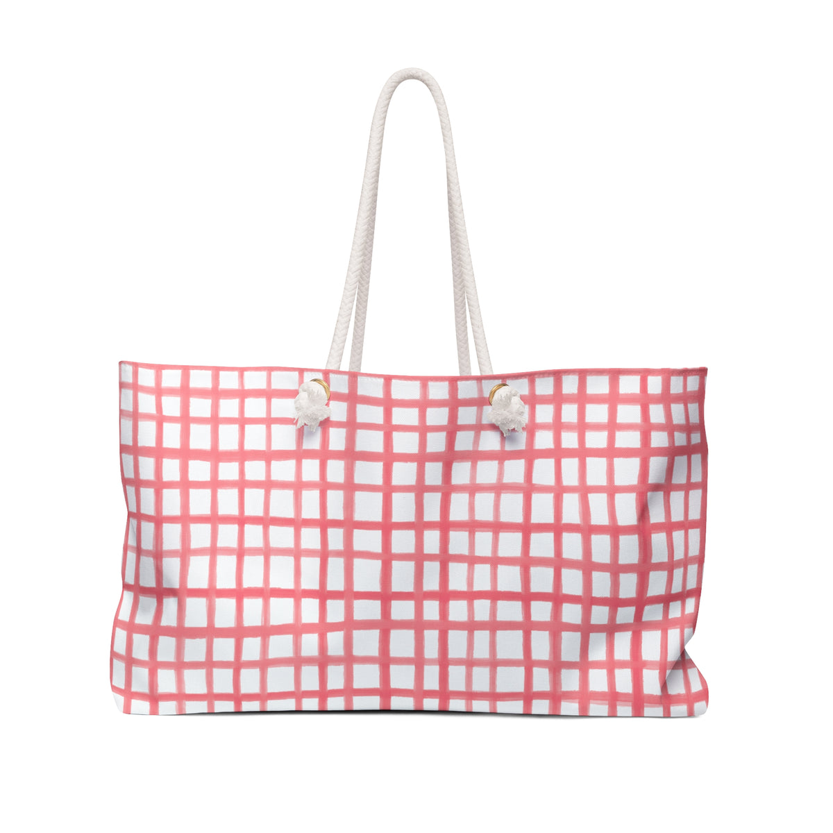 red gingham pattern beach bag, sparkle paperie house