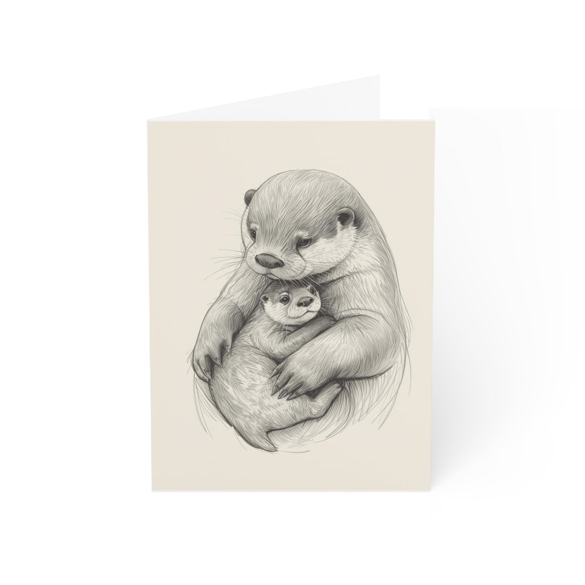 Otter Mothers Day Greeting Card Set of 1