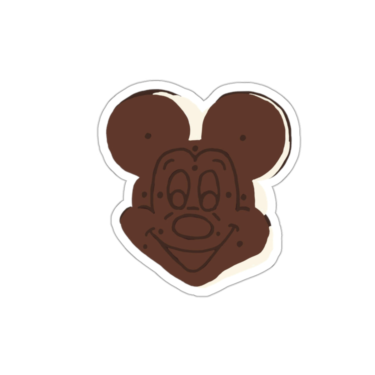 Theme park mouse shaped ice cream sandwich die cut sticker, sparkle paperie house