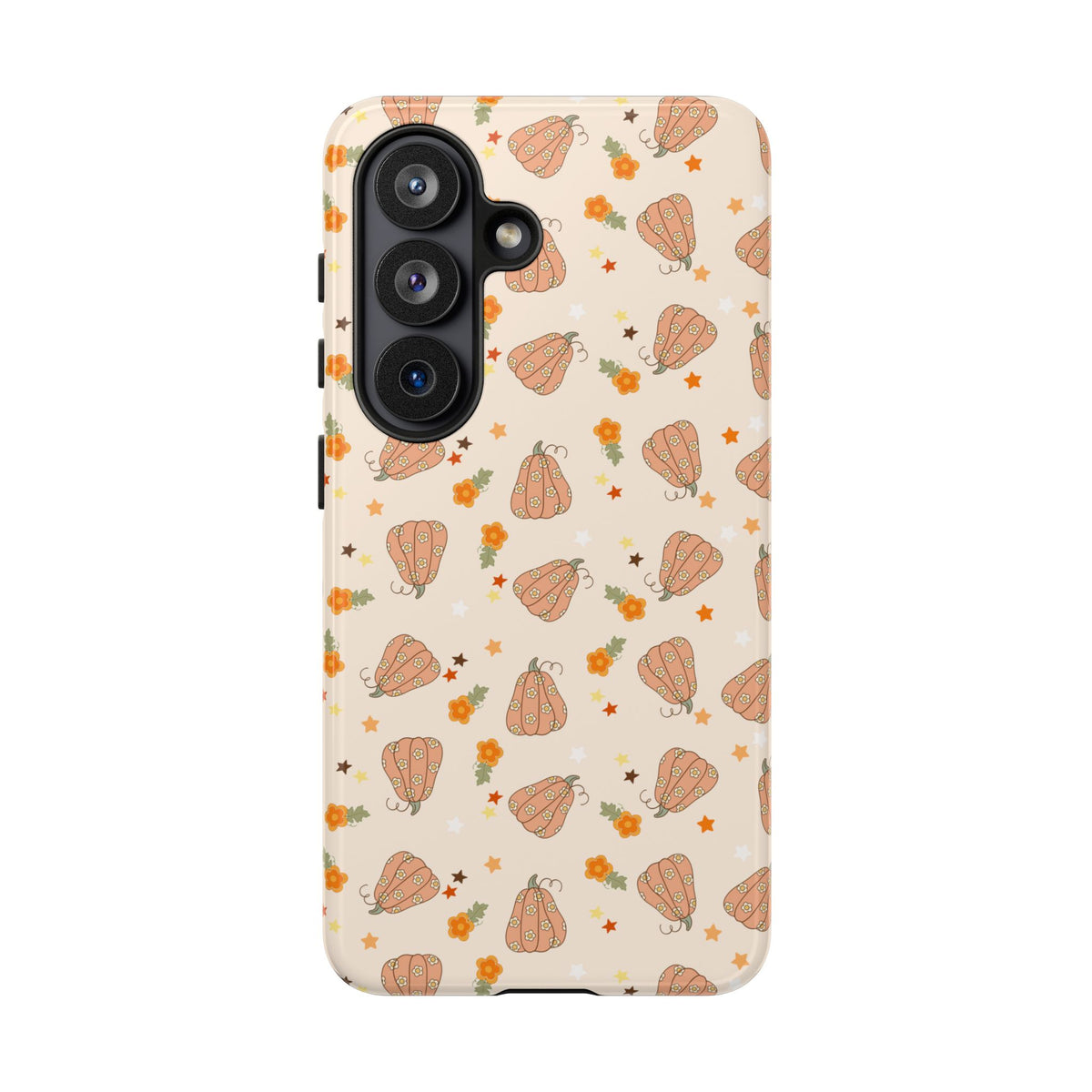groovy pumpkin pattern phone case, autumn phone case for iPhone and Samsung, sparkle paperie house