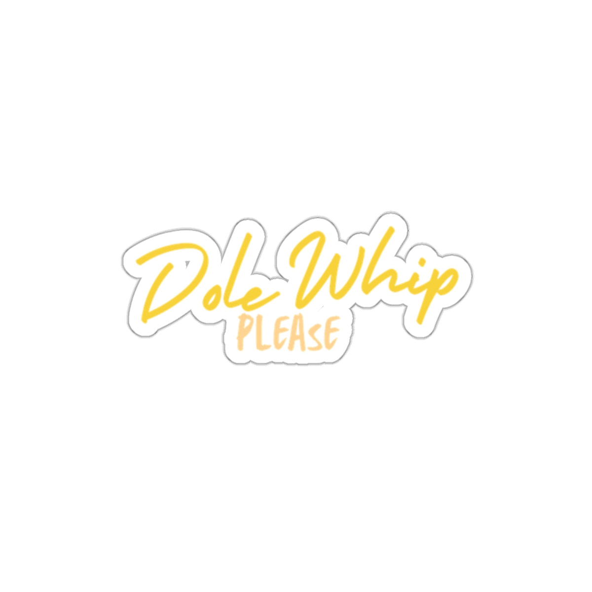 Pineapple whip please die cut vinyl sticker, sparkle paperie house