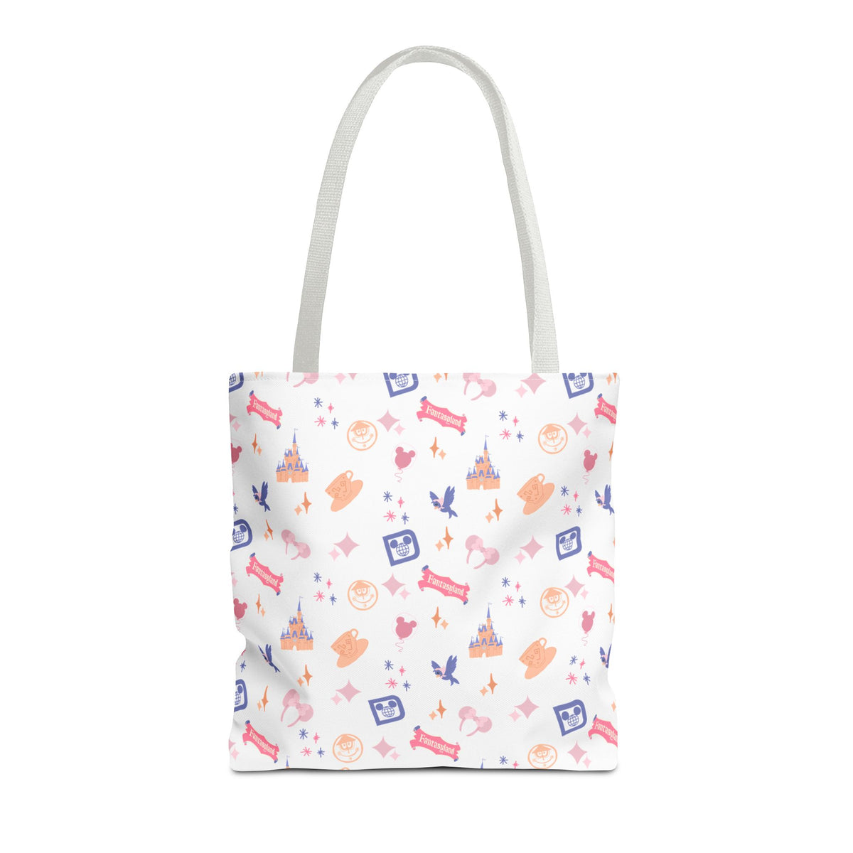 theme park fantasy land pattern tote bag, fantasy magic pattern 16x16 tote bag sparkle paperie house