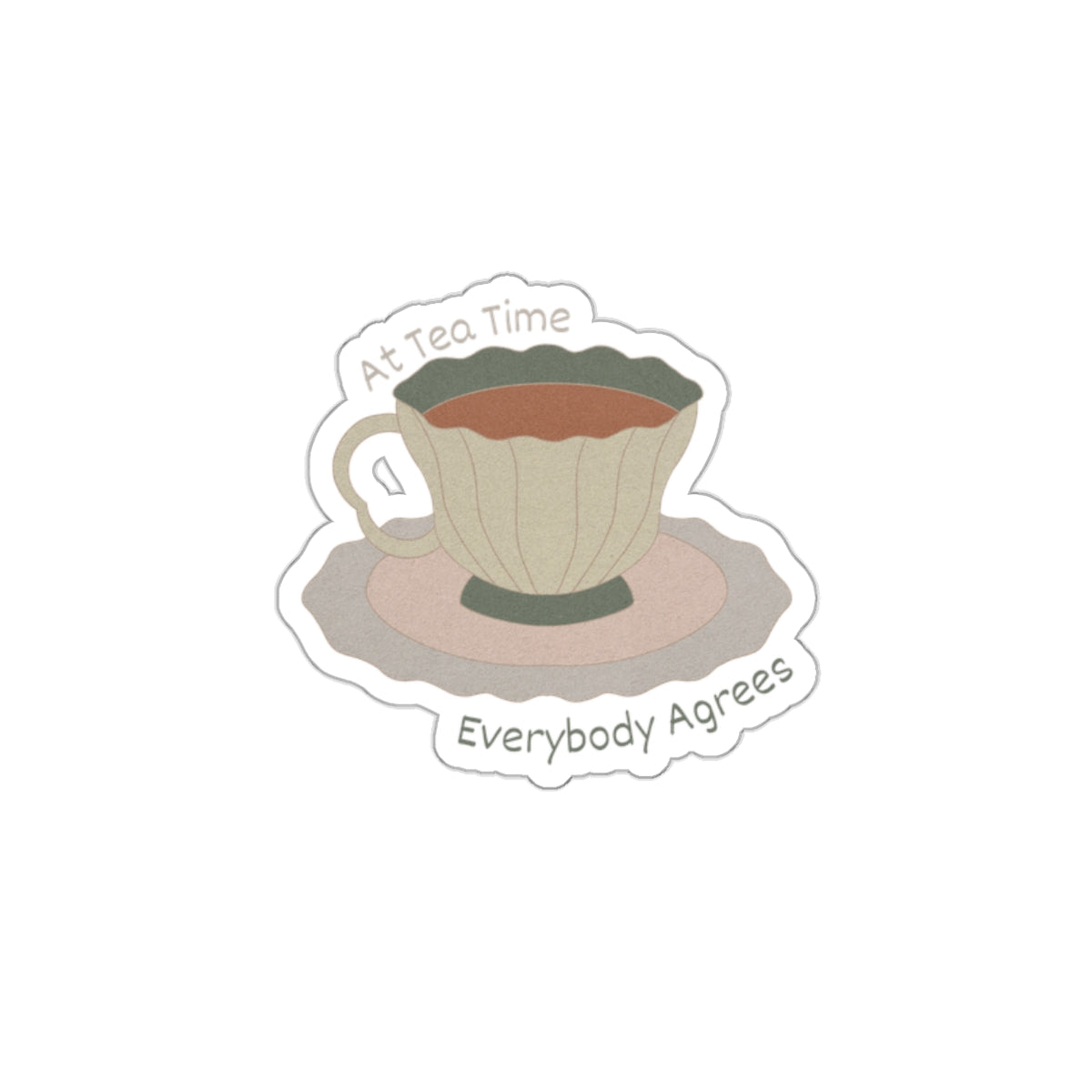 at tea time everybody agrees anti hero vinyl sticker, sparkle paperie house
