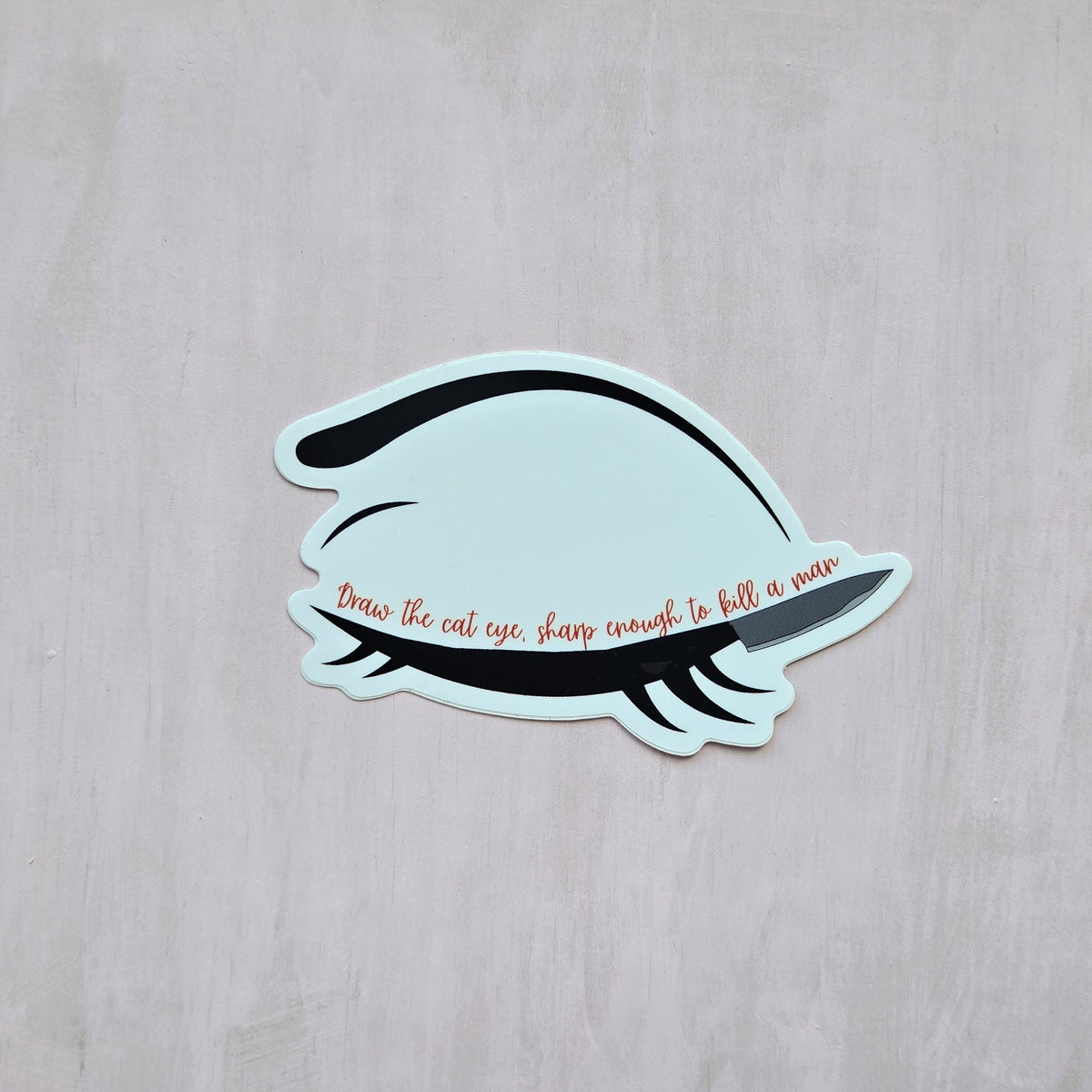 draw a cat sharp enough vigilante shit vinyl die cut sticker 3x3, sparkle paperie house