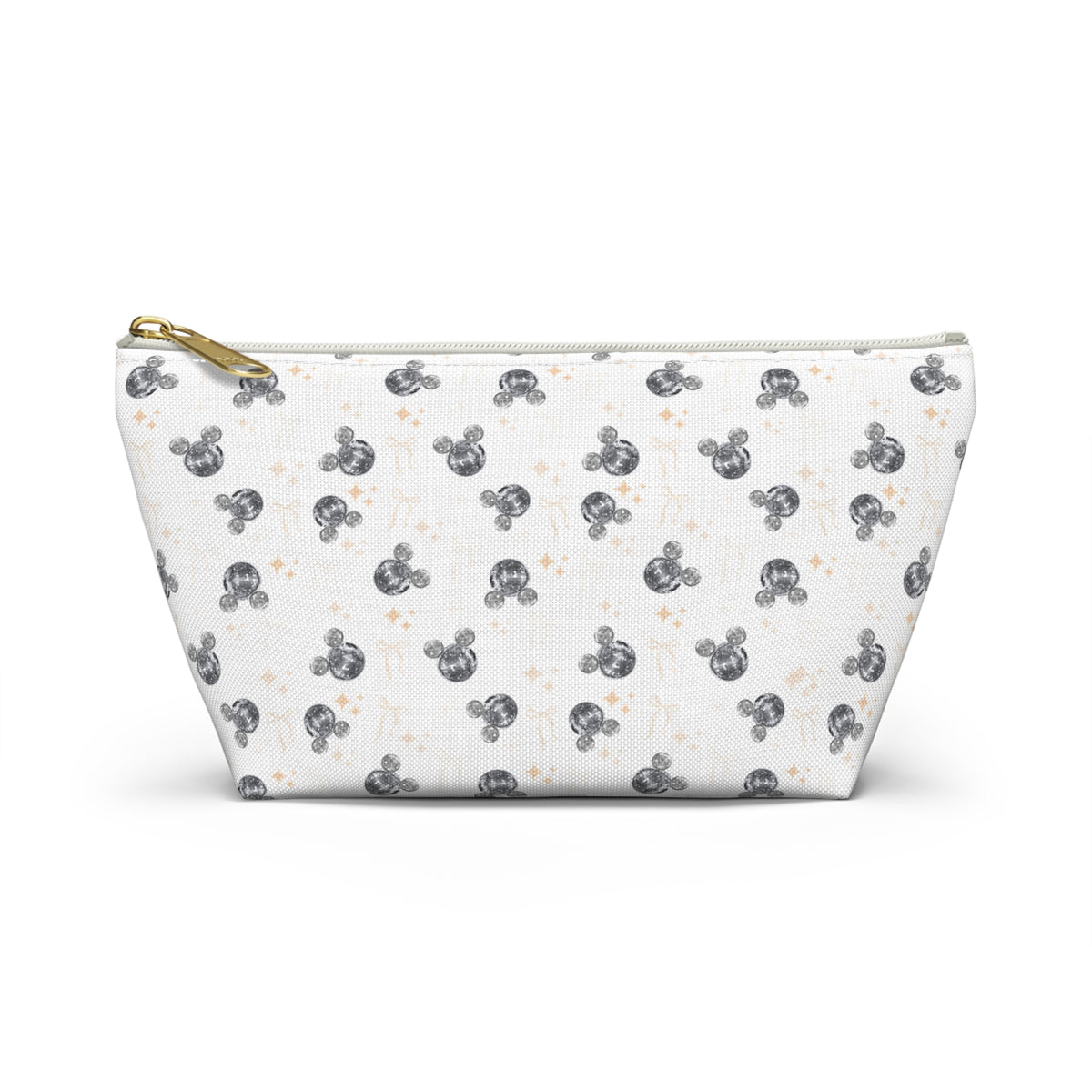 mickey disco ball pattern travel pouch