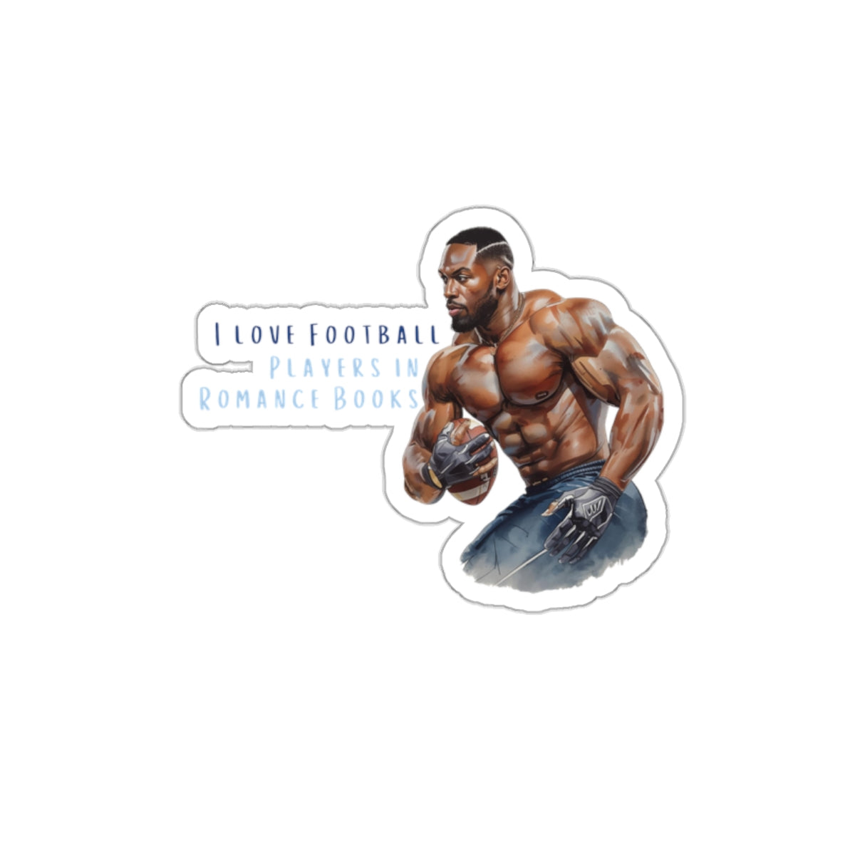 romance reader football romance sticker, sparkle paperie house romance stickers