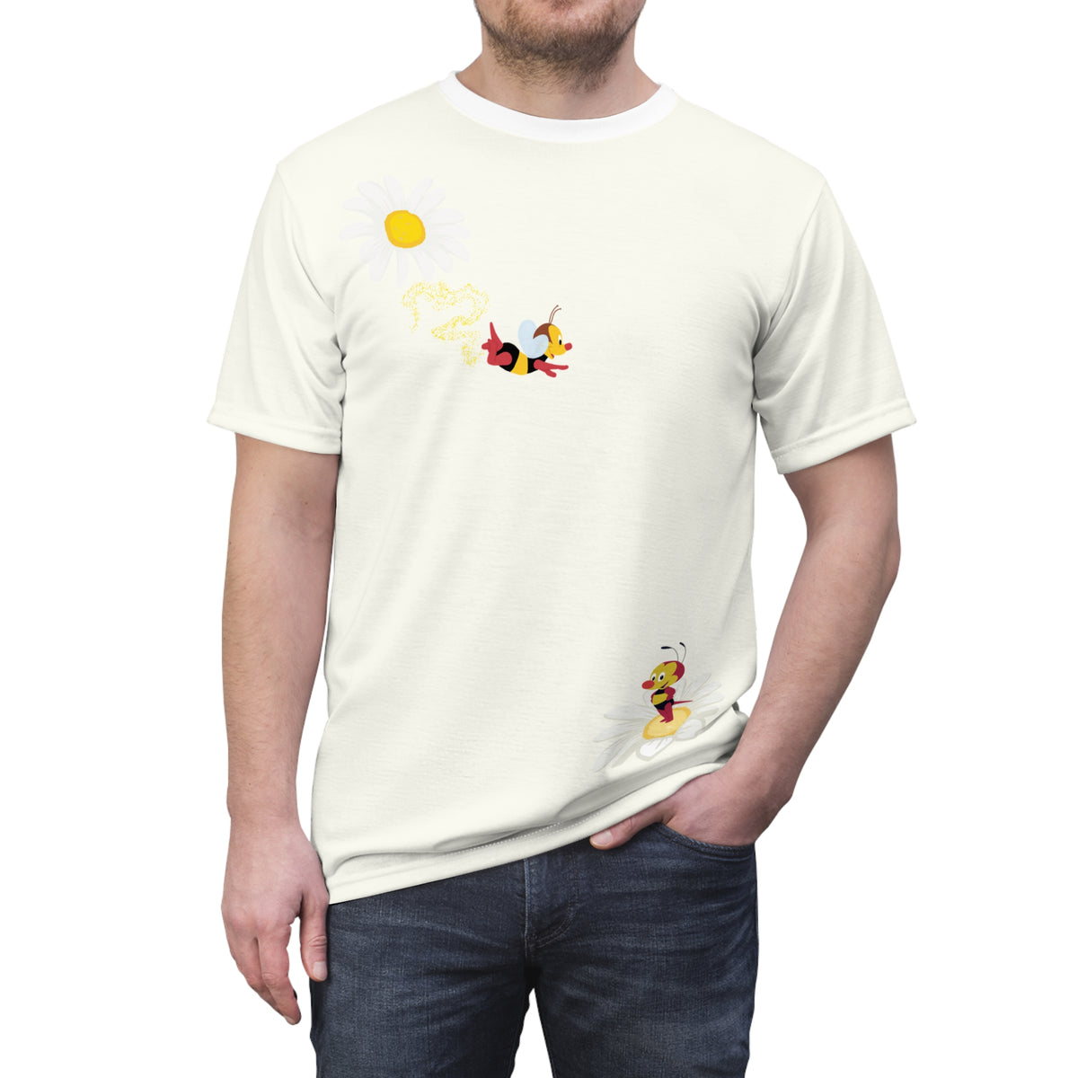 theme park spikey bee graphic shirt, enchanted garden festival sparkle paperie house