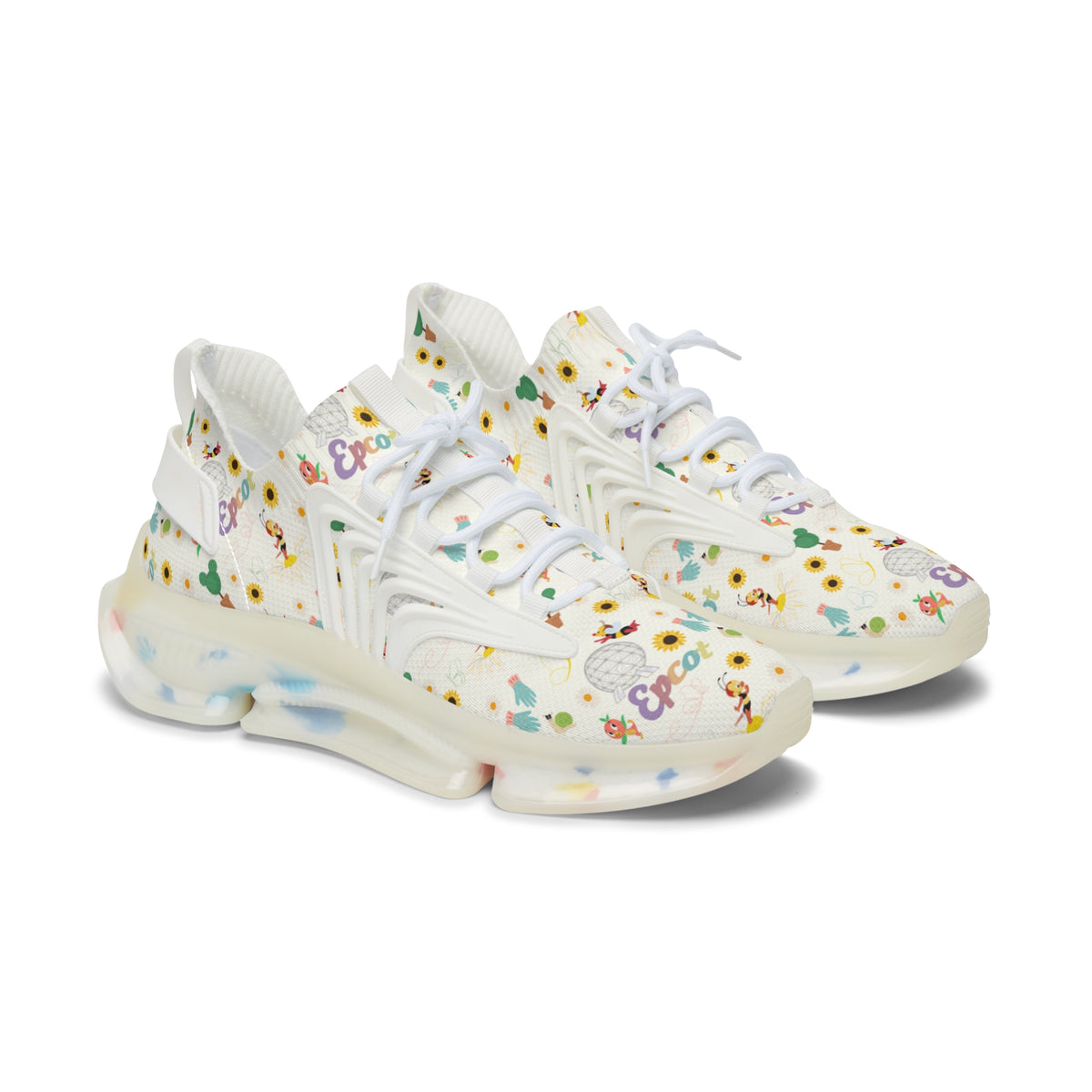 theme park flower and garden festival pattern women sneakers sparkle paperie house