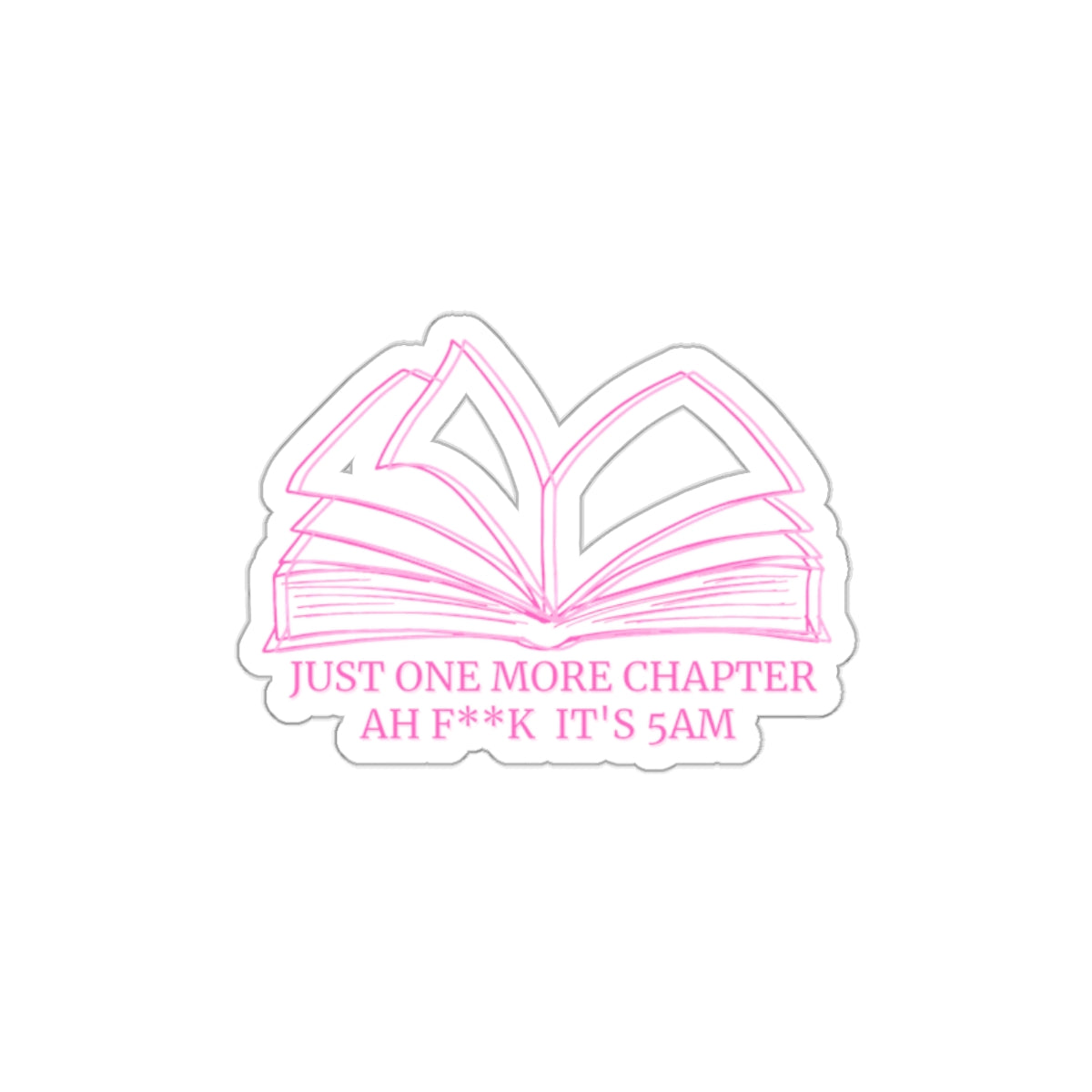 Romance Reader Staying Up Late Reader Die-Cut Stickers