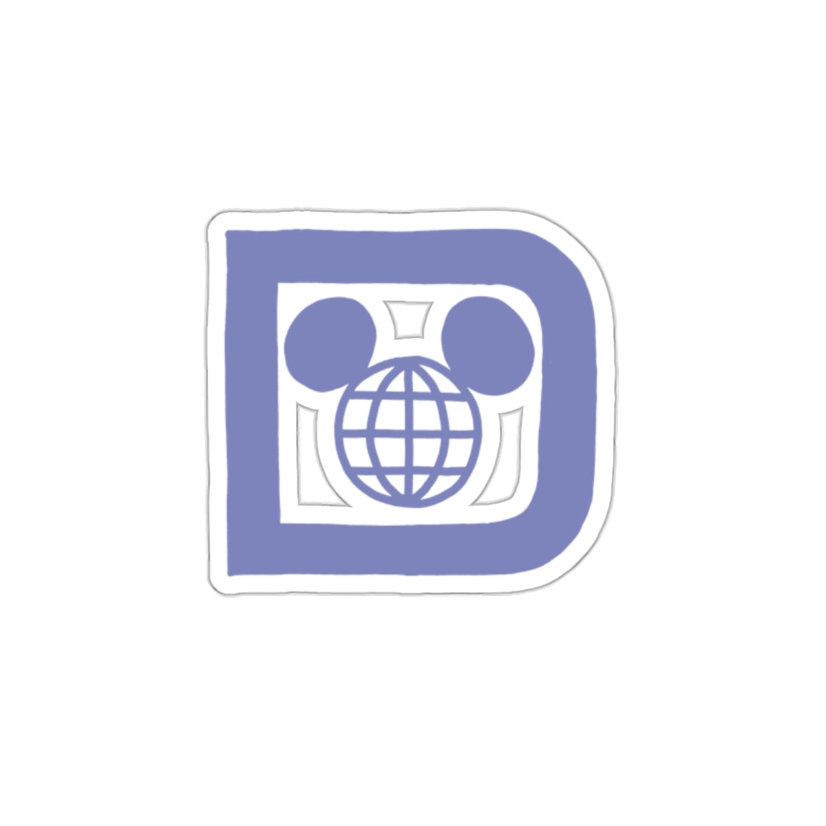 theme park WDW die cut vinyl sticker, theme park florida logo sticker sparkle paperie house
