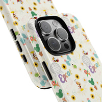 theme park flower and garden festival pattern tough phone case, sparkle paperie house