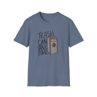 theme park trash can table time festival t-shirt, sparkle paperie house theme park shirt