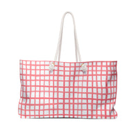 red gingham pattern beach bag, sparkle paperie house