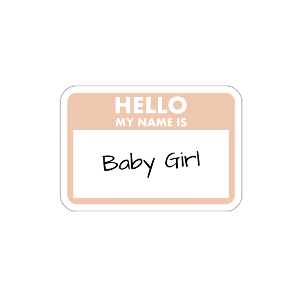 Romance reader hello my name is baby girl sticker