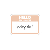 Romance reader hello my name is baby girl sticker