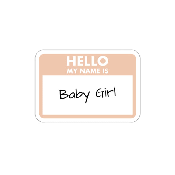 Romance Reader Hello My Name Is Baby Girl Die-Cut Stickers