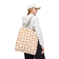 Groovy pumpkin pattern tote bag, autumn pattern tote bag sparkle paperie house