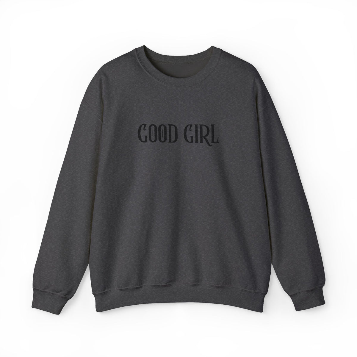 romance reader embroidery good girl  sweatshirt, sparkle paperie house good girl sweatshirt