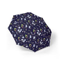 navy floral pattern umbrella, blue and white floral with strawberry pattern umbrella sparkle paperie house