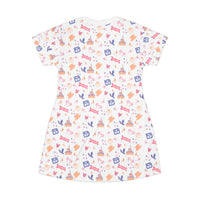 theme park fantasy land pattern t-shirt dress, fantasy magic pattern t-shirt dress sparkle paperie house 
