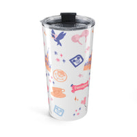theme park fantasy land tumbler, fantasy magic pattern 20oz tumbler sparkle paperie house