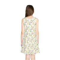 theme park girls dress flower and garden festival, enchanted garden festival pattern sparkle paperie house