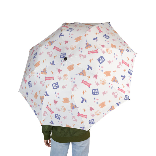 Theme Park Fantasy Magic Pattern Semi-Automatic Foldable Umbrella