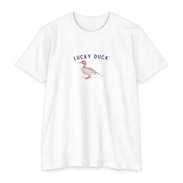 Lucky Duck Unisex CVC Jersey T-shirt | Lucky Duck Graphic Shirt