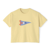 patriotic graphic women's boxy shirt, sparkle paperie house 4th of july shirt