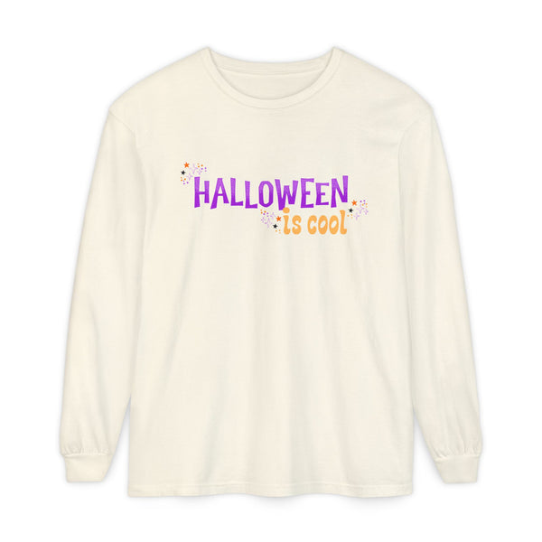 Halloween Is Cool Unisex Garment-dyed Long Sleeve T-Shirt