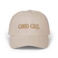 romance reader good girl baseball hat, sparkle paperie house good girl embroidery baseball cap