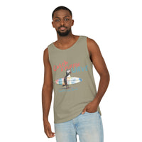 catch a puffin wave surfer tank top, puffin surfing tank top sparkle paperie house