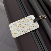 theme park flower and garden festival luggage tag, enchanted garden festival pattern luggage tag sparkle paperie house