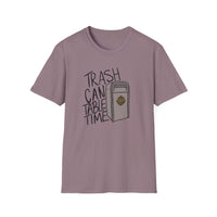 theme park trash can table time festival t-shirt, sparkle paperie house theme park shirt