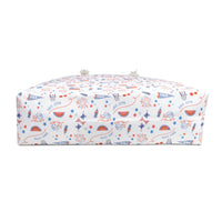 patriotic pattern beach bag, summer tote bag