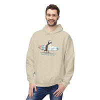 catch a puffin wave surfer hoodie, puffin surfing surf's up bruh hoodie, sparkle paperie house