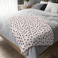 theme park mouse shaped ice cream two side blanket with pink and white stripes, sparkle paperie house
