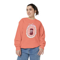 cherry fizz coquette sweatshirt, pepper soda cherry coquette sweatshirt sparkle paperie house 