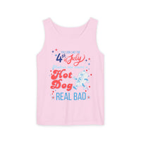 4th of july tank top features you look like the 4th of july graphic with hot dog, sparkle paperie house