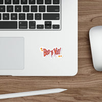 Boo too you halloween with candy corn vinyl die cut sticker, sparkle paperie house