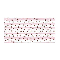 Theme park mouse shaped ice cream beach towel, sparkle paperie house