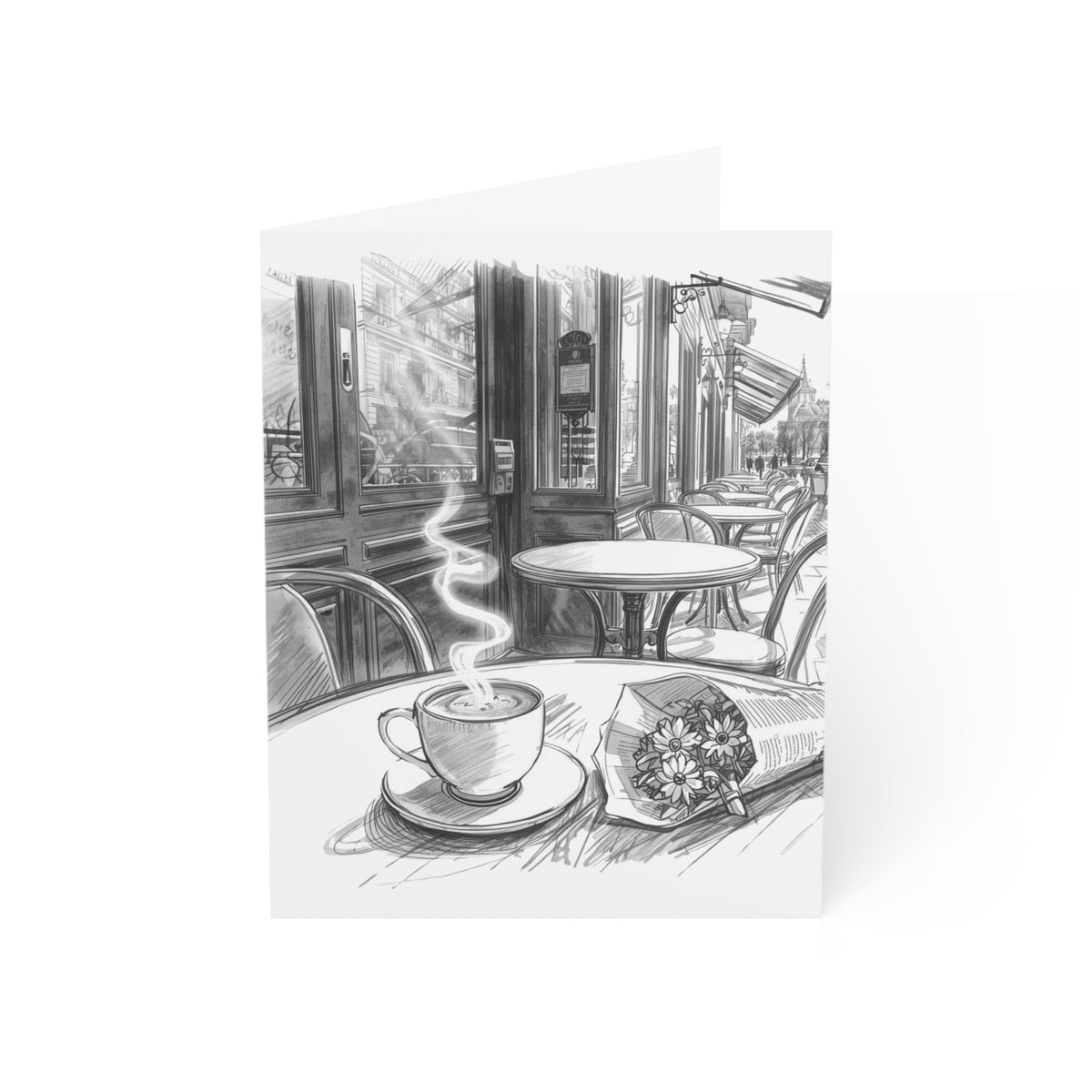 color in French cafe mothers day card, happy mothers day card sparkle paperie house