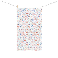patriotic pattern kitchen towel, summer hand towel