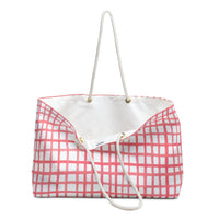 red gingham pattern beach bag, sparkle paperie house