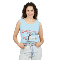 catch a puffin wave surfer tank top, puffin surfing tank top sparkle paperie house
