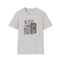 theme park trash can table time festival t-shirt, sparkle paperie house theme park shirt