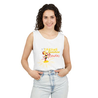 theme park flower and garden festival tank top, spike bee with chasing sunshine and flowers, sparkle paperie house