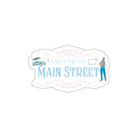 theme park sticker with quote meet me on main street, sparkle paperie house main street usa sticker