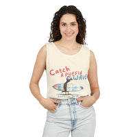 catch a puffin wave surfer tank top, puffin surfing tank top sparkle paperie house