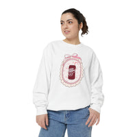 cherry fizz coquette sweatshirt, pepper soda cherry coquette sweatshirt sparkle paperie house 